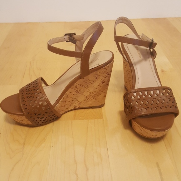 BCBGeneration Shoes - BCBGeneration Tan Platform Wedges | Cork Wedges